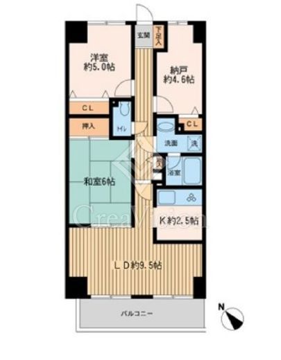 ガーデンシティ金沢文庫　813号室　間取り