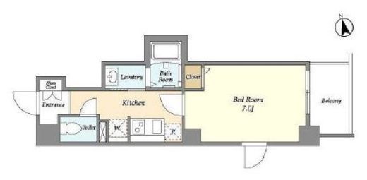 ラティエラ横濱天王町　401号室　間取り