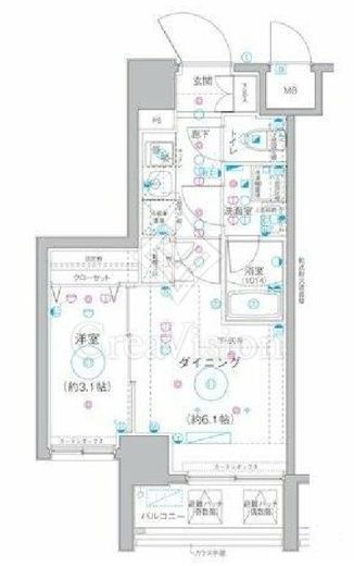 Le′a横濱阪東橋参番館　1101号室　間取り