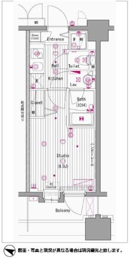 グランド・ガーラ横濱元町　1004号室　間取り