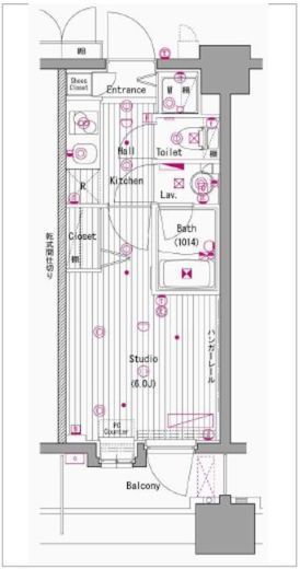 グランド・ガーラ横濱元町　516号室　間取り