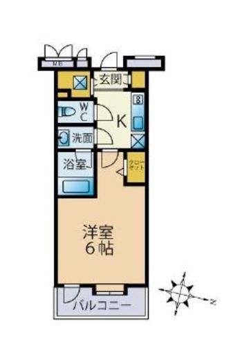 グランド・ガーラ横濱元町　604号室　間取り