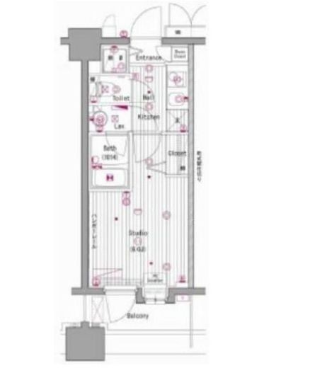 グランド・ガーラ横濱元町　612号室　間取り