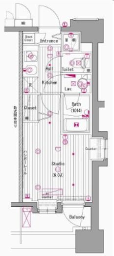 グランド・ガーラ横濱元町　701号室　間取り