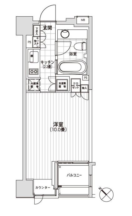 カスタリア銀座　703号室　間取り