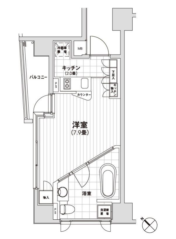 カスタリア銀座　306号室　間取り