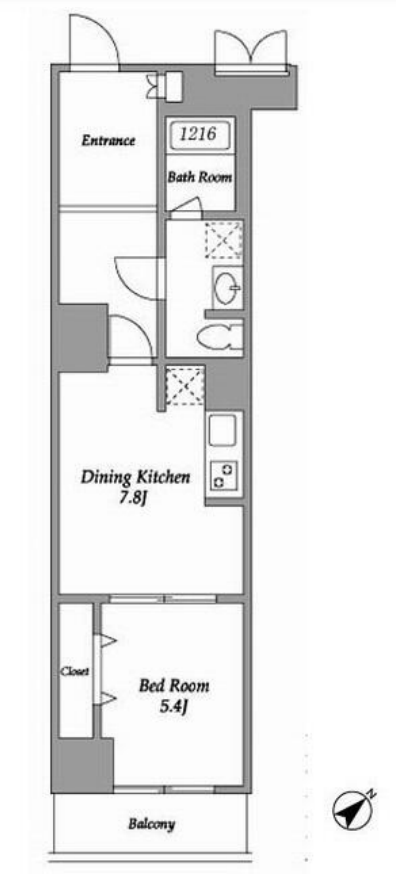 エスティメゾン東新宿　205号室　間取り