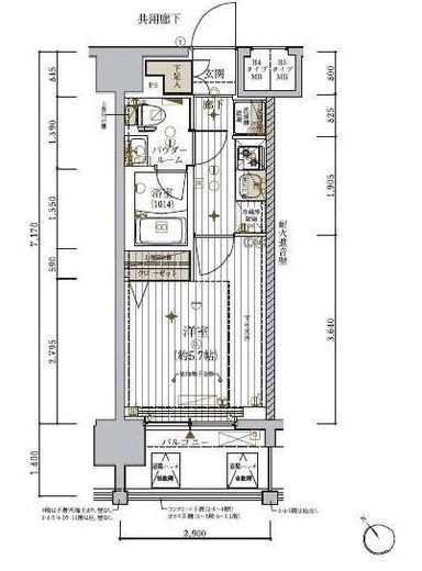 メインステージ東神奈川　1105号室　間取り