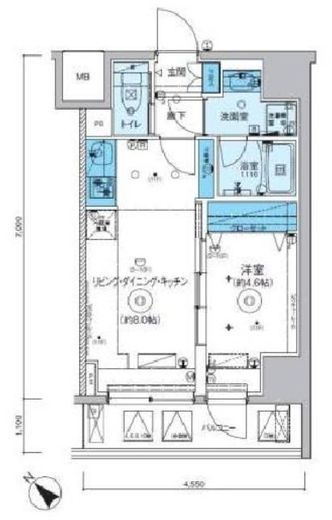 リヴシティ横濱関内弐番館　307号室　間取り