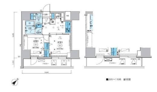 リヴシティ横濱関内弐番館　505号室　間取り