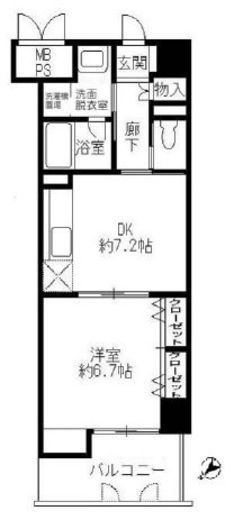 ワイズ新横浜　802号室　間取り