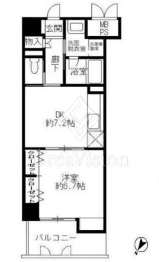 ワイズ新横浜　1006号室　間取り