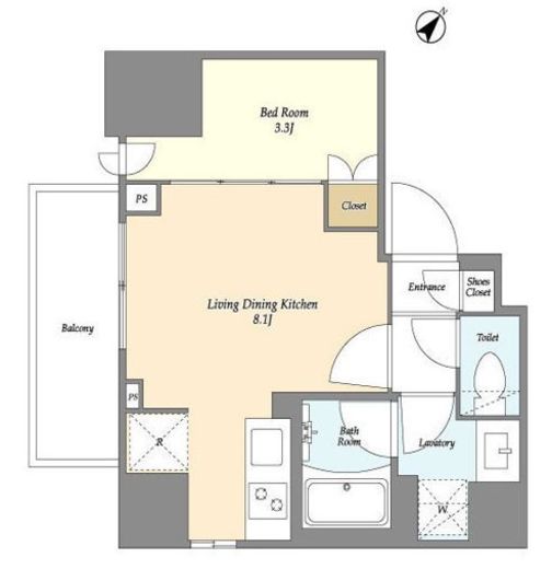 グランカーサ横濱石川町　602号室　間取り