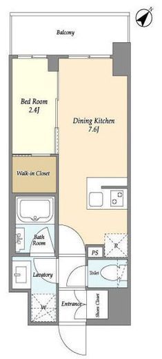 グランカーサ横濱石川町　706号室　間取り