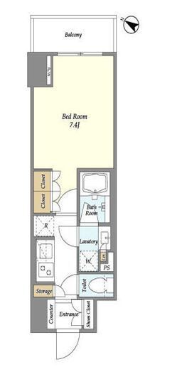 ドゥーエ横濱鶴見　1019号室　間取り