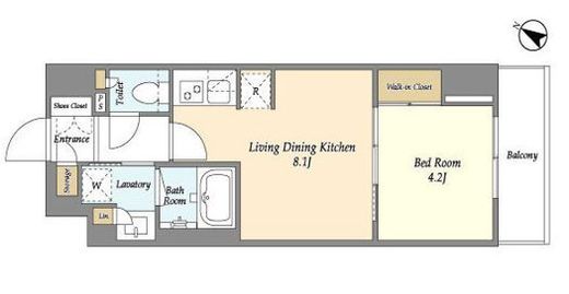 ドゥーエ横濱鶴見　104号室　間取り