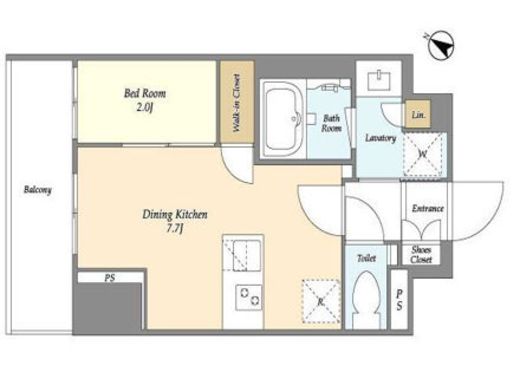 ドゥーエ横濱鶴見　1102号室　間取り
