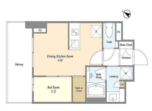 ドゥーエ横濱鶴見　303号室　間取り