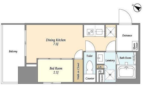 ドゥーエ横濱鶴見　604号室　間取り