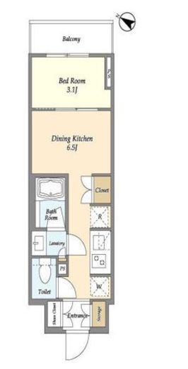 ドゥーエ横濱鶴見　723号室　間取り