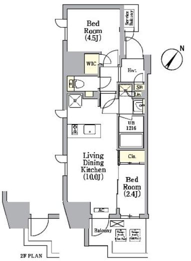 エル・セレーノ横浜関内プリマ　704号室　間取り