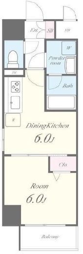 レガシー横濱　404号室　間取り