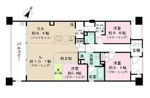 マイキャッスル八景島アクアシェーナ　402号室　間取り