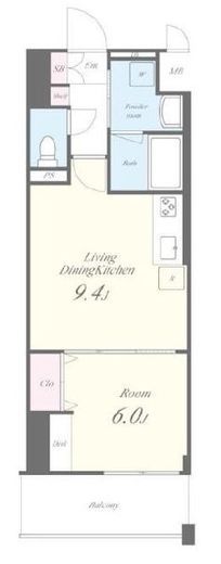 ラフィシア関内　1004号室　間取り