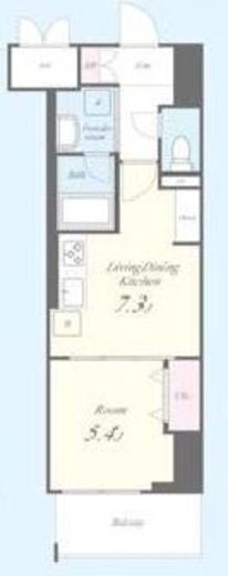 ラフィシア関内　413号室　間取り