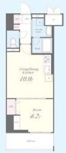 ラフィシア関内　518号室　間取り