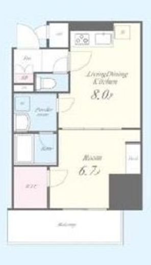 ラフィシア関内　601号室　間取り