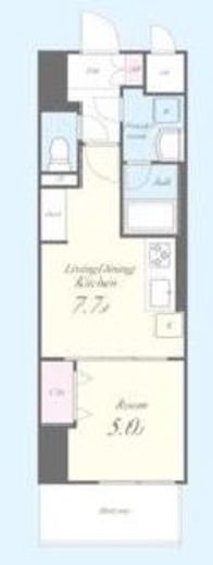 ラフィシア関内　802号室　間取り