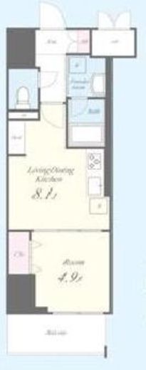 ラフィシア関内　816号室　間取り