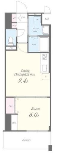 ラフィシア関内　904号室　間取り