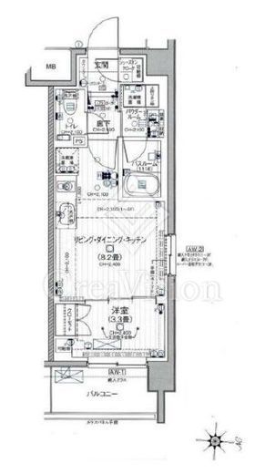 デュオステージ中山　301号室　間取り