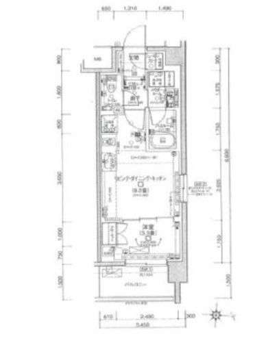 デュオステージ中山　501号室　間取り