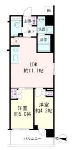 デュオステージ中山　505号室　間取り