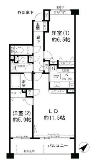 ミレニアムコート青葉台　203号室　間取り