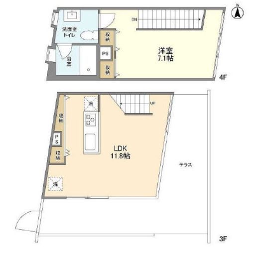 Rete tamaplaza　302号室　間取り