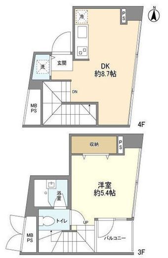 Rete tamaplaza　801号室　間取り