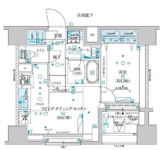 メインステージ横濱真金町　902号室　間取り
