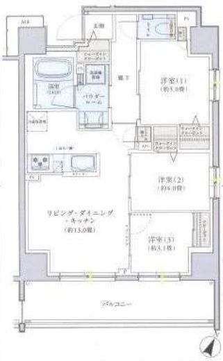 エクセレントシティ横濱大通り公園　7F2号室　間取り