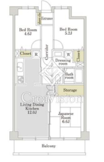 アーバンパーク常盤台公園　B235号室　間取り