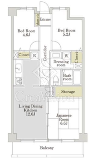 アーバンパーク常盤台公園　B236号室　間取り
