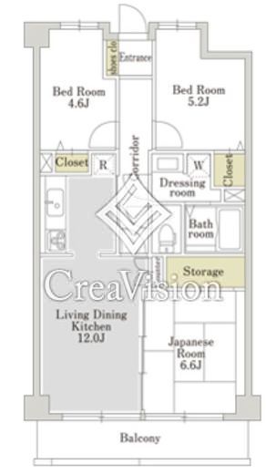 アーバンパーク常盤台公園　B338号室　間取り