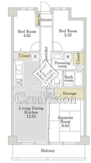 アーバンパーク常盤台公園　B341号室　間取り