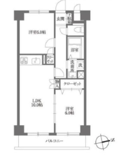 KDXレジデンス鶴見　208号室　間取り