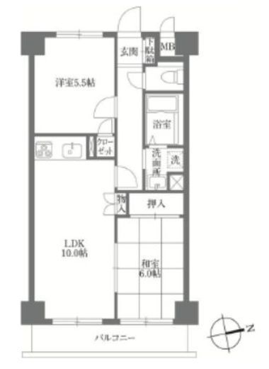 KDXレジデンス鶴見　409号室　間取り