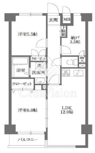 KDXレジデンス鶴見　602号室　間取り