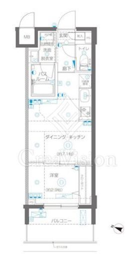 AELL横浜吉野町　707号室　間取り